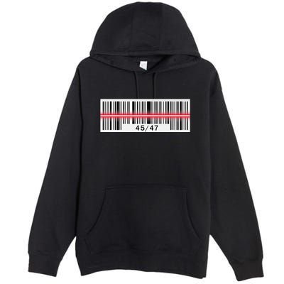 Trump Dance Troll Barcode Scan Qr Funny President Dance Code Premium Pullover Hoodie