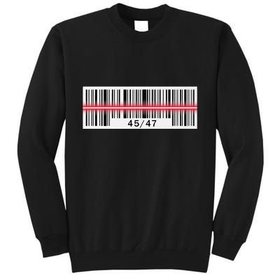 Trump Dance Troll Barcode Scan Qr Funny President Dance Code Tall Sweatshirt