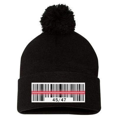Trump Dance Troll Barcode Scan Qr Funny President Dance Code Pom Pom 12in Knit Beanie