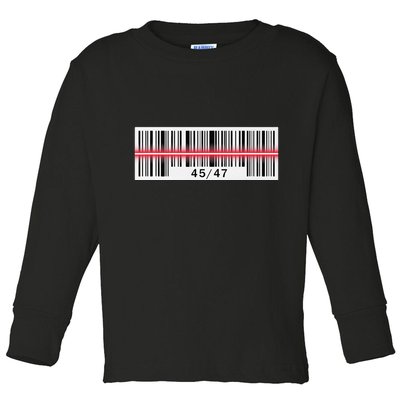 Trump Dance Troll Barcode Scan Qr Funny President Dance Code Toddler Long Sleeve Shirt