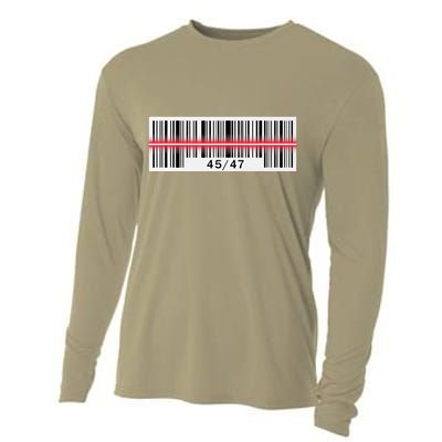 Trump Dance Troll Barcode Scan Qr Funny President Dance Code Cooling Performance Long Sleeve Crew