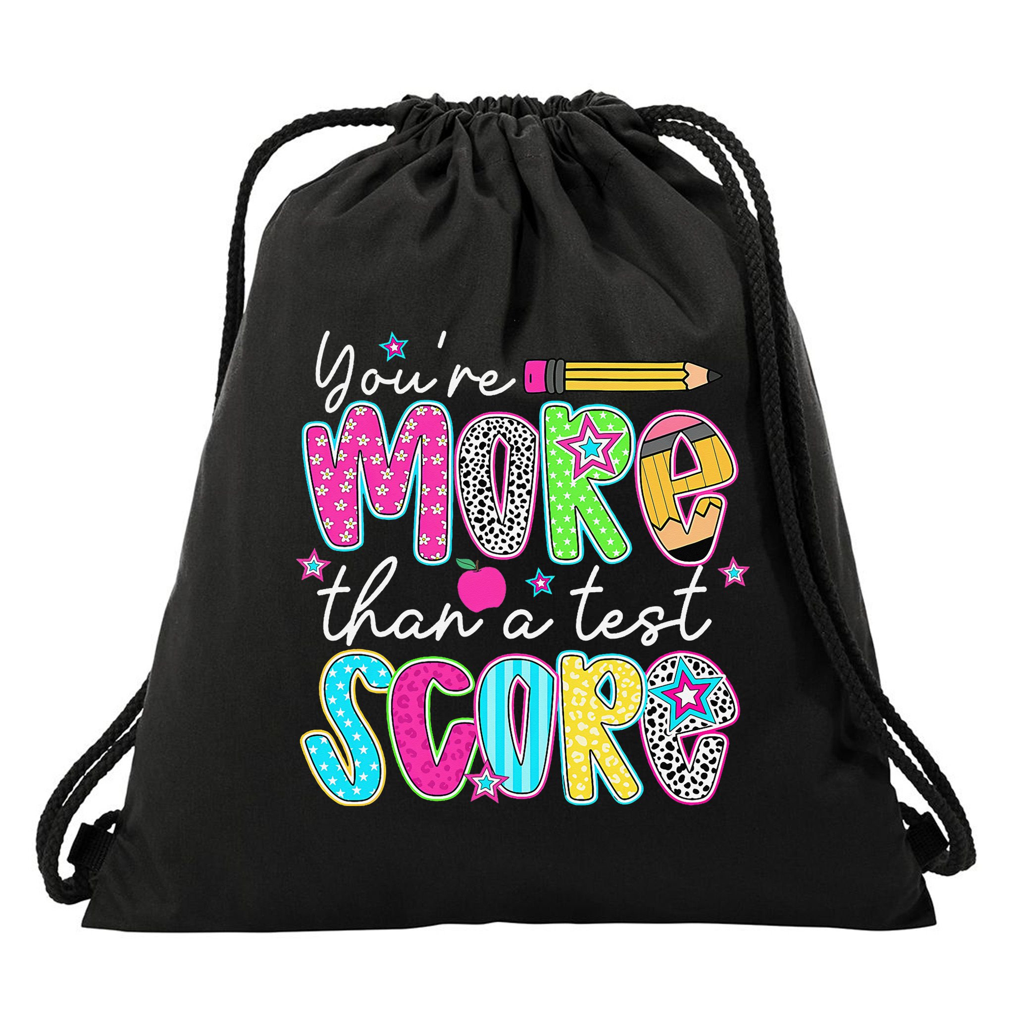 Test Day Teacher Youre More Than A Test Score Women Drawstring Bag