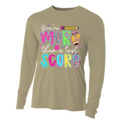 Test Day Teacher Youre More Than A Test Score Women Cooling Performance Long Sleeve Crew