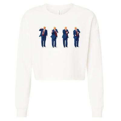 Trump Dance Trump 2024 Cropped Pullover Crew