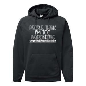 Talk Down To People Performance Fleece Hoodie