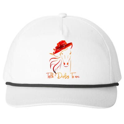 Talk Derby To Me Horse Racing Funny Derby Day Snapback Five-Panel Rope Hat