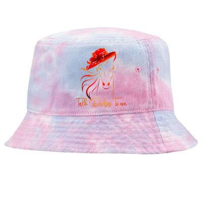 Talk Derby To Me Horse Racing Funny Derby Day Tie-Dyed Bucket Hat