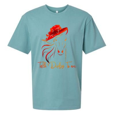 Talk Derby To Me Horse Racing Funny Derby Day Sueded Cloud Jersey T-Shirt