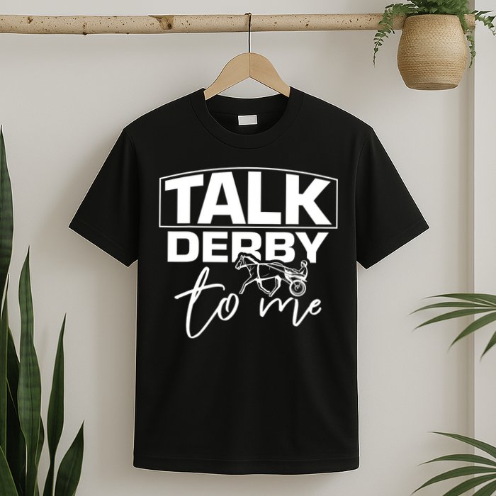 Talk Derby To Me Derby Horse Racing Funny Harness Racing T-Shirt