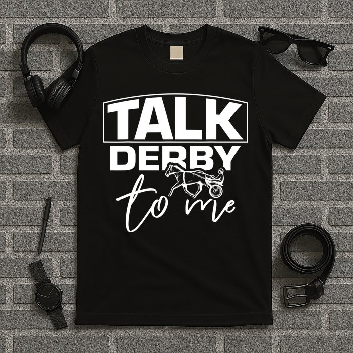 Talk Derby To Me Derby Horse Racing Funny Harness Racing T-Shirt