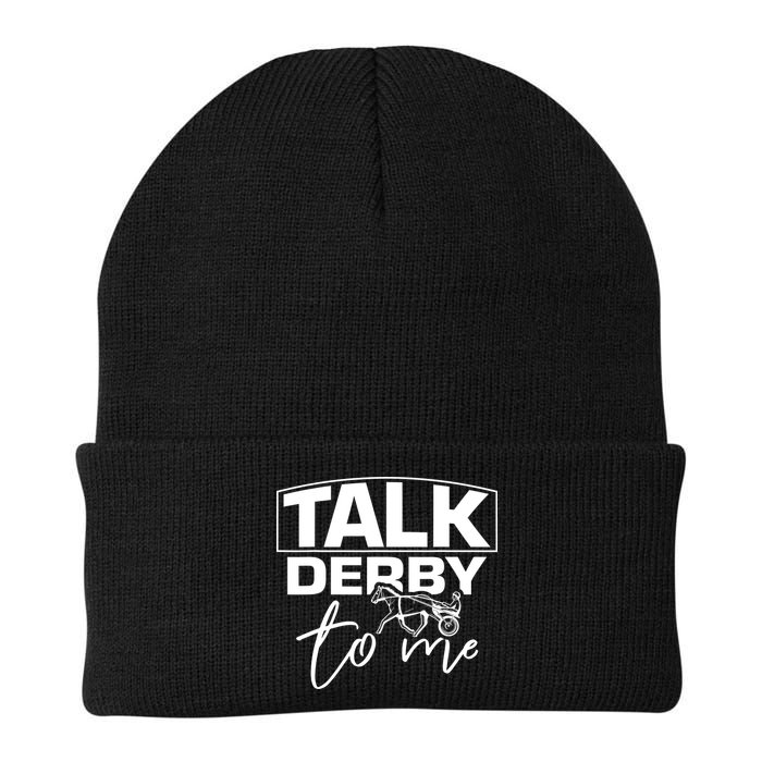 Talk Derby To Me Derby Horse Racing Funny Harness Racing Beanie
