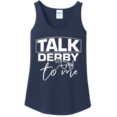 Talk Derby To Me Derby Horse Racing Funny Harness Racing Ladies Essential Tank