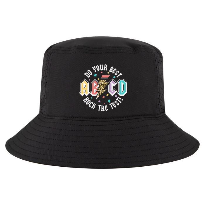 Test Day Teachers Boy Girl Abcd Rock The Test Testing Day Cool Comfort Performance Bucket Hat