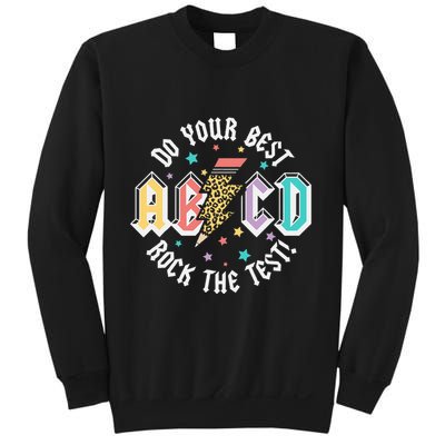 Test Day Teachers Boy Girl Abcd Rock The Test Testing Day Sweatshirt