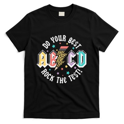 Test Day Teachers Boy Girl Abcd Rock The Test Testing Day T-Shirt