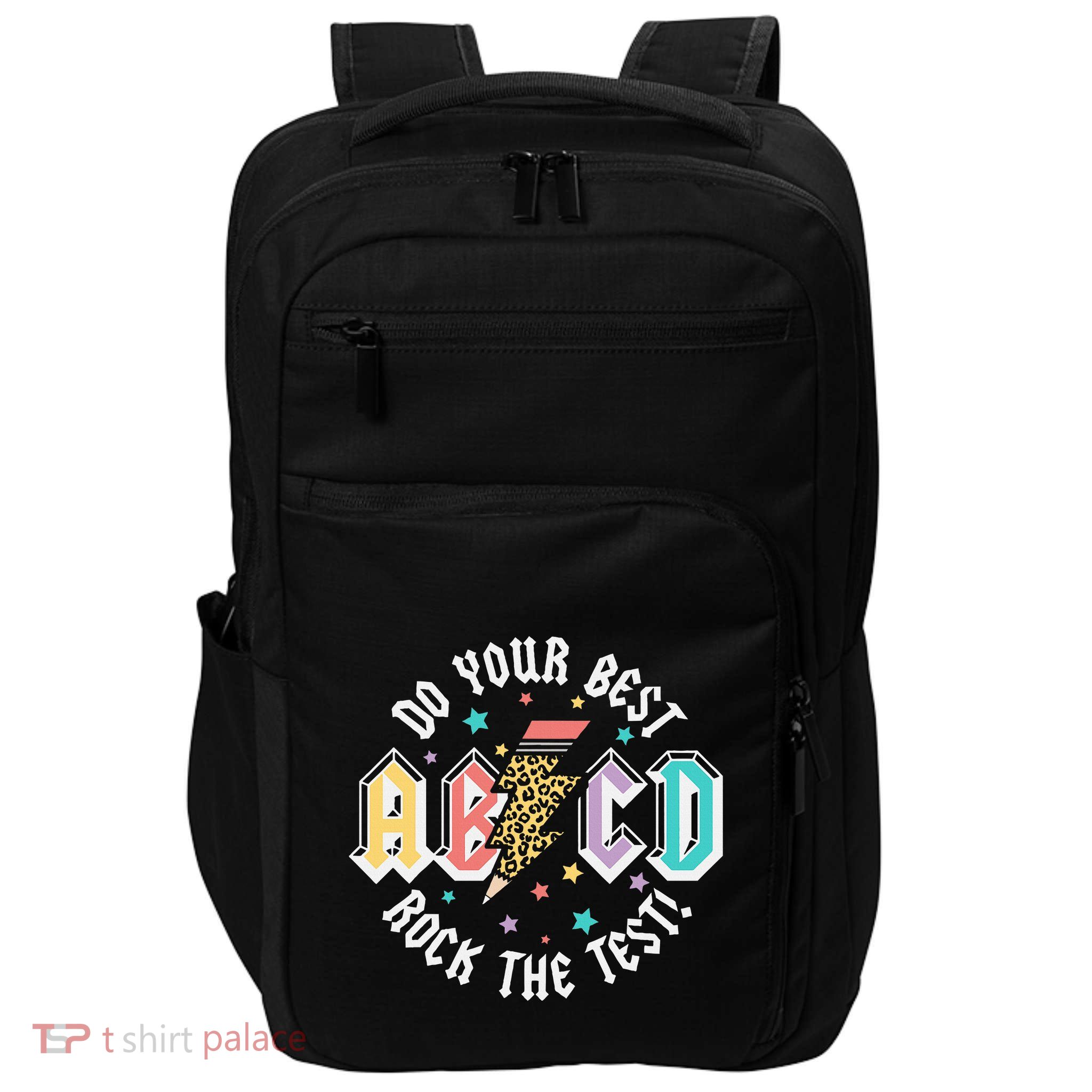 Test Day Teachers Boy Girl Abcd Rock The Test Testing Day Impact Tech Backpack