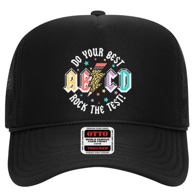Test Day Teachers Boy Girl Abcd Rock The Test Testing Day Trucker Hat