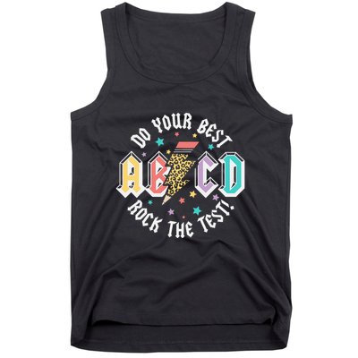 Test Day Teachers Boy Girl Abcd Rock The Test Testing Day Tank Top