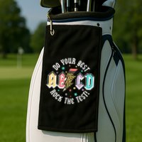 Test Day Teachers Boy Girl Abcd Rock The Test Testing Day Golf Towel