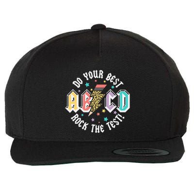 Test Day Teachers Boy Girl Abcd Rock The Test Testing Day Wool Snapback Cap