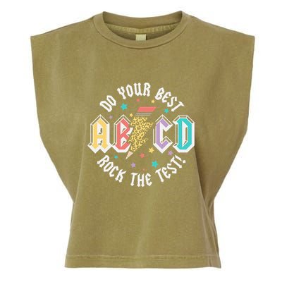 Test Day Teachers Boy Girl Abcd Rock The Test Testing Day Garment-Dyed Women's Muscle Tee