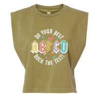 Test Day Teachers Boy Girl Abcd Rock The Test Testing Day Garment-Dyed Women's Muscle Tee