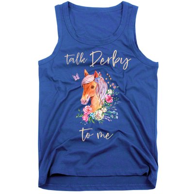 Talk Derby To Me Horse Racing Fan Tank Top