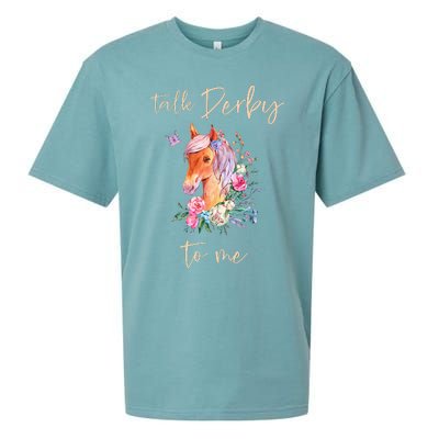 Talk Derby To Me Horse Racing Fan Sueded Cloud Jersey T-Shirt