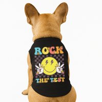 Testing Day Teacher Student Motivational Rock The Test Doggie Tank