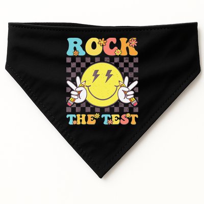 Testing Day Teacher Student Motivational Rock The Test USA-Made Doggie Bandana