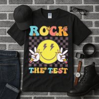 Testing Day Teacher Student Motivational Rock The Test Tall T-Shirt