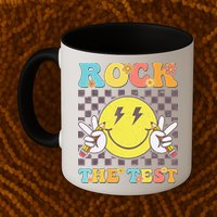 Testing Day Teacher Student Motivational Rock The Test Mug