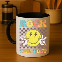 Testing Day Teacher Student Motivational Rock The Test Mug