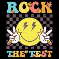 Testing Day Teacher Student Motivational Rock The Test 16 in Basic Backpack