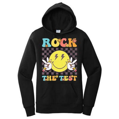 Testing Day Teacher Student Motivational Rock The Test Women's Pullover Hoodie