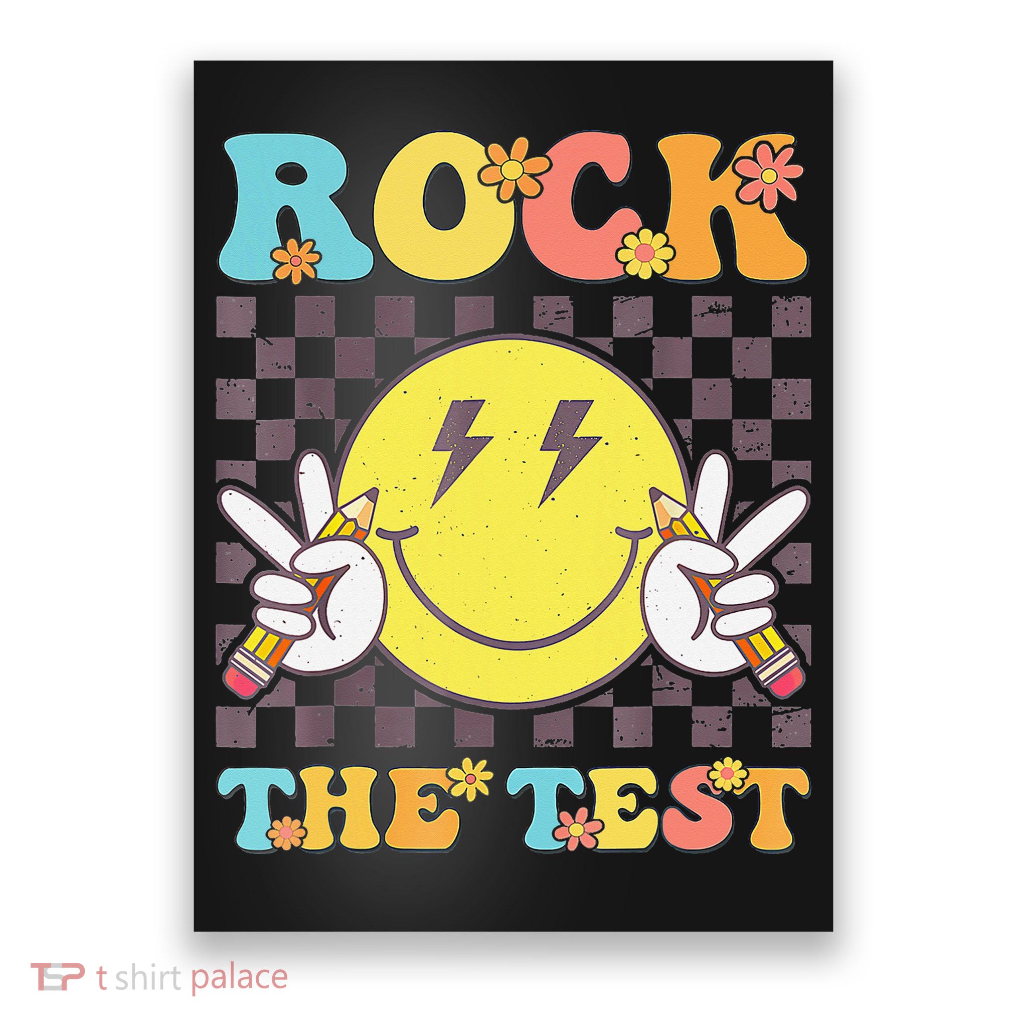 Testing Day Teacher Student Motivational Rock The Test Poster
