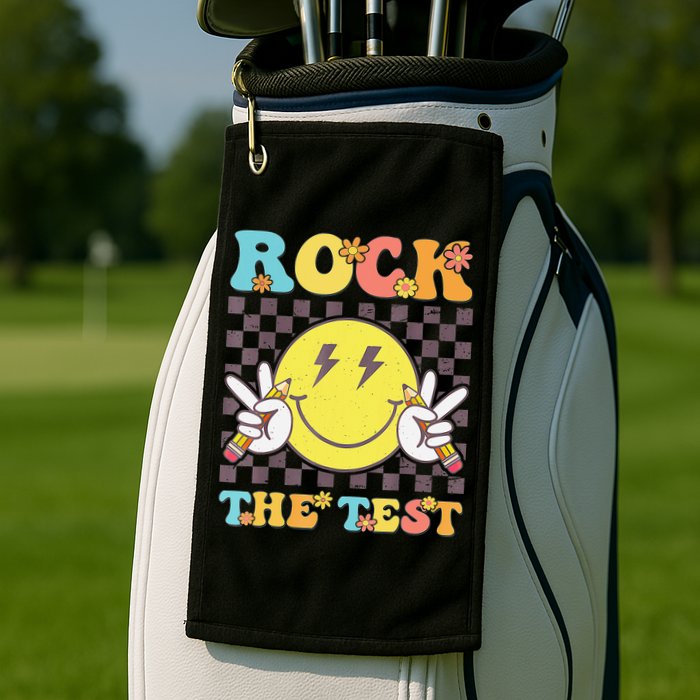 Testing Day Teacher Student Motivational Rock The Test Golf Towel