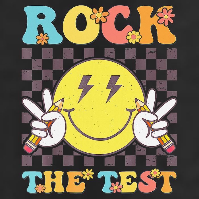Testing Day Teacher Student Motivational Rock The Test Golf Towel