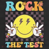 Testing Day Teacher Student Motivational Rock The Test Microfiber Hand Towel
