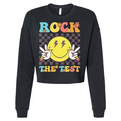 Testing Day Teacher Student Motivational Rock The Test Cropped Pullover Crew