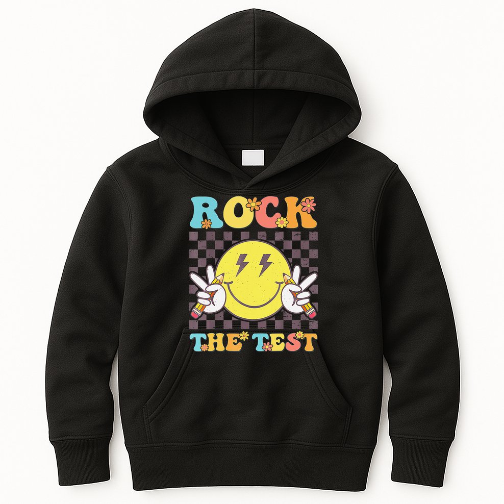 Testing Day Teacher Student Motivational Rock The Test Kids Hoodie