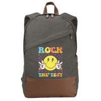 Testing Day Teacher Student Motivational Rock The Test Cotton Canvas Backpack