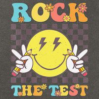 Testing Day Teacher Student Motivational Rock The Test Cotton Canvas Backpack