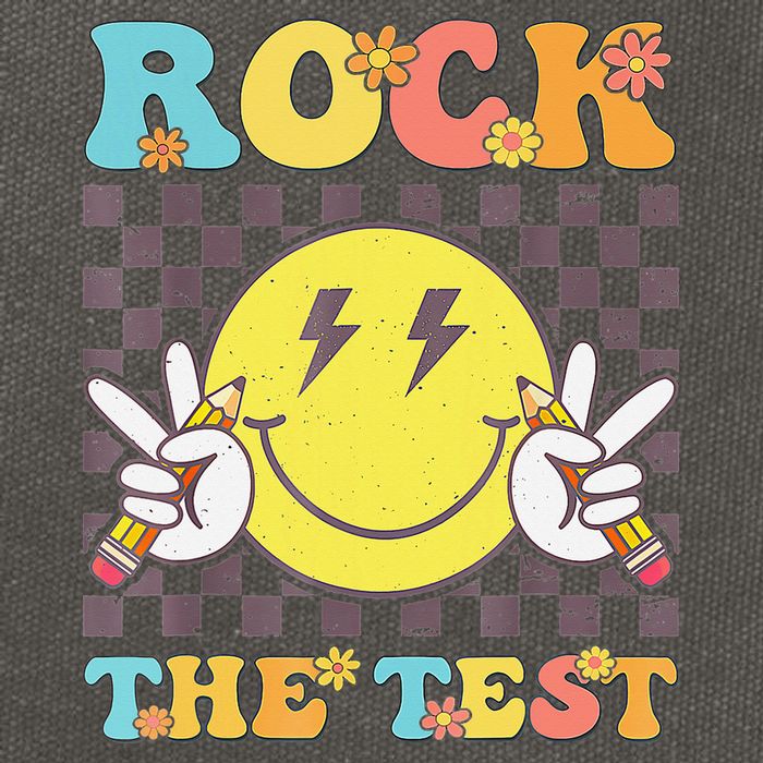Testing Day Teacher Student Motivational Rock The Test Cotton Canvas Backpack