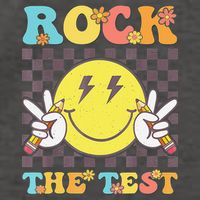 Testing Day Teacher Student Motivational Rock The Test Vector Backpack