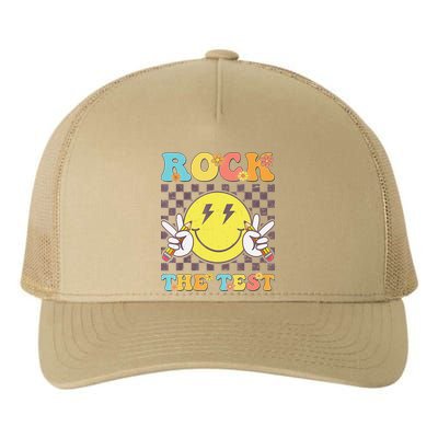 Testing Day Teacher Student Motivational Rock The Test Yupoong Adult 5-Panel Trucker Hat