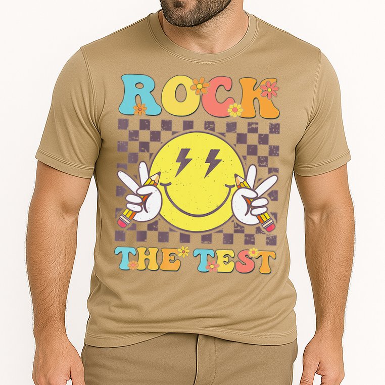 Testing Day Teacher Student Motivational Rock The Test Performance Shirt