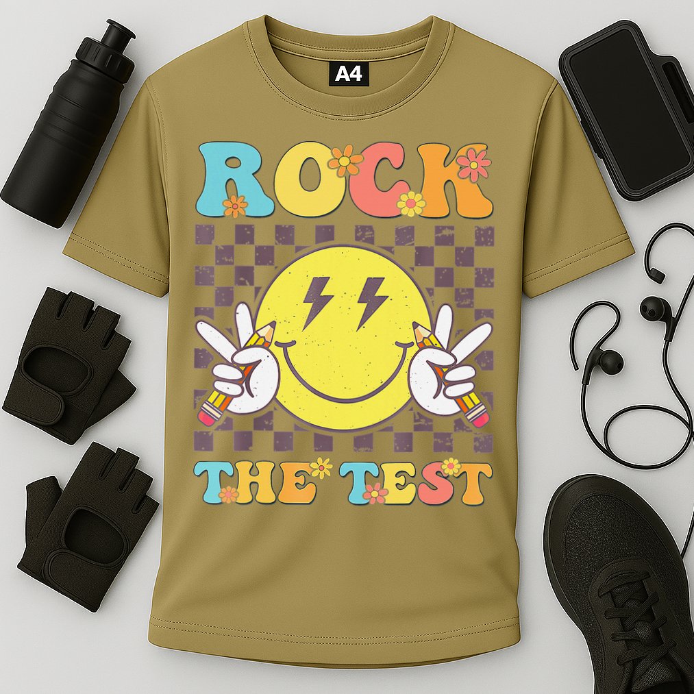 Testing Day Teacher Student Motivational Rock The Test Performance Shirt