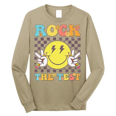 Testing Day Teacher Student Motivational Rock The Test Long Sleeve Shirt