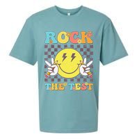 Testing Day Teacher Student Motivational Rock The Test Sueded Cloud Jersey T-Shirt